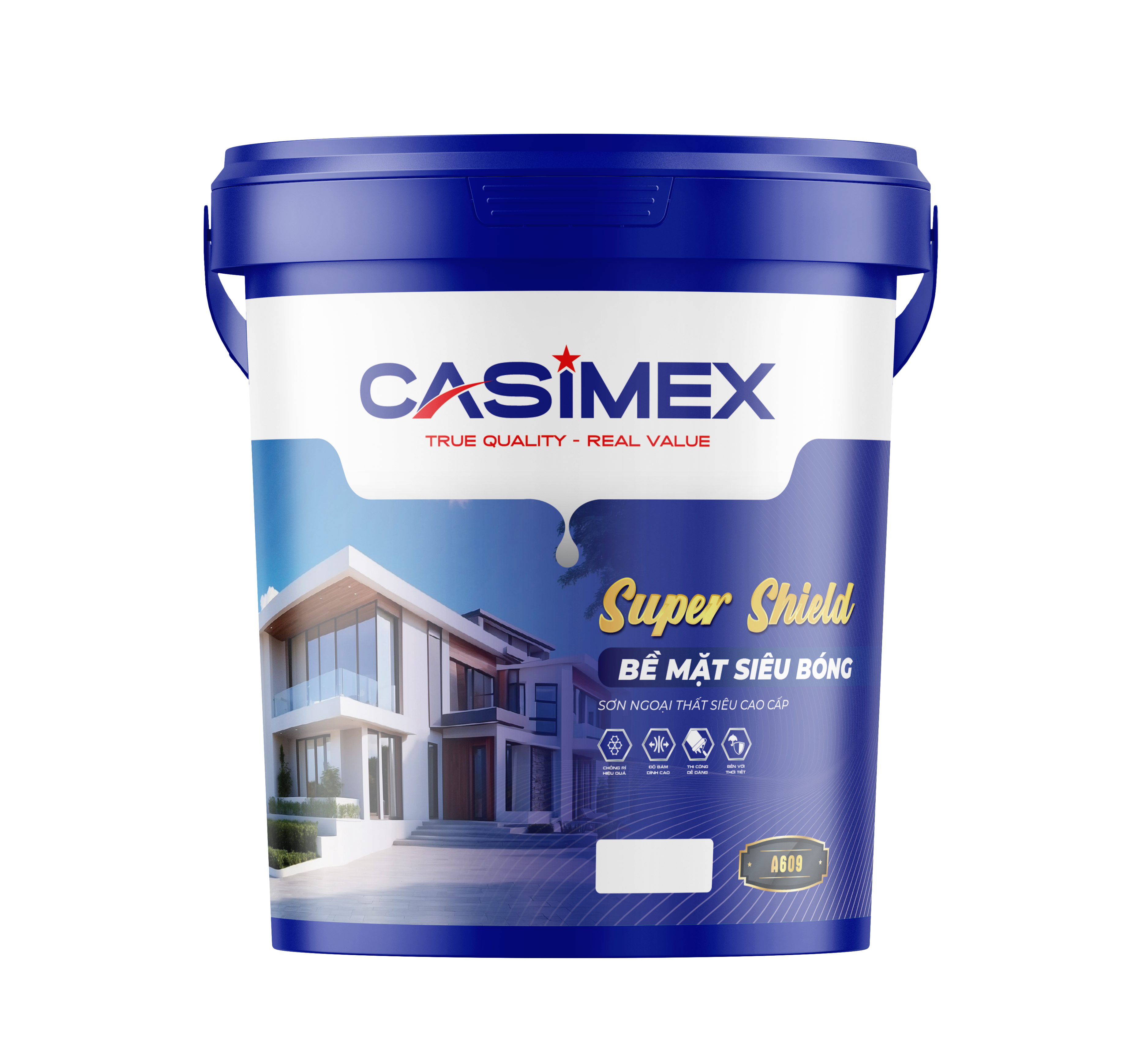 Sơn ngoại thất siêu cao cấp bề mặt siêu bóng Super Shield A609